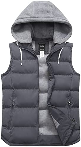 ZSHOW Women’s Outerwear Vest Hooded Puffer Vest Padded Winter Vest Jacket