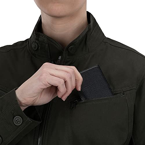 Vertx Women’s Trailhawk Tactical, Military Gear for Concealed Carry, Water and Wind Resistant, Wax Zip Up Jacket with Pockets