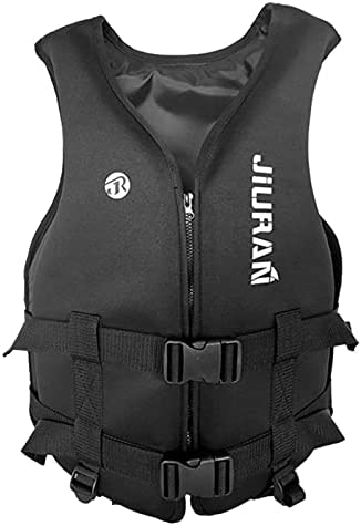 Nvtuuer Unisex Life Jacket Vest Summer Survival Floating Swimsuit with Adjustable Safety Strap Zipper Water-Ware Life Jacket Solid for Men Women Child