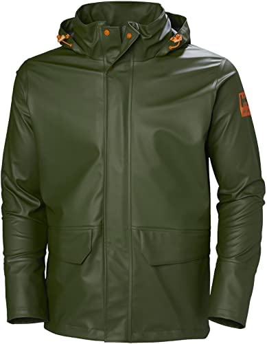 Helly-Hansen Workwear Gale Waterproof Jackets for Men Made from Heavy-Duty Polyurethane on Polyester Knit for High Mobility