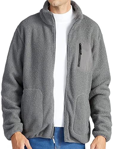 IGEEKWELL Men’s Fleece Jacket Full Zip Warm Soft Polar Outdoor Recreation Winter Jackets With Zipper Pockets