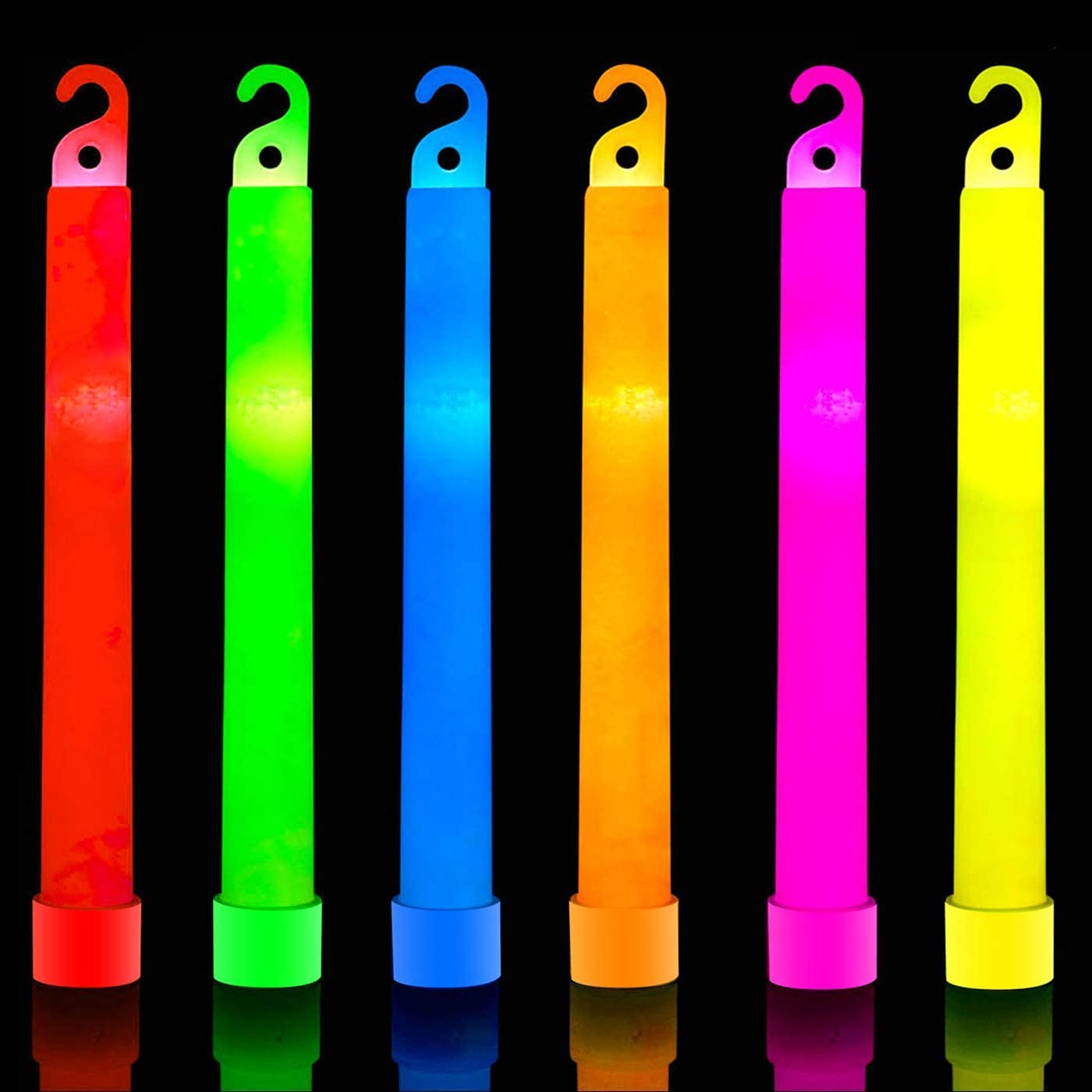 32 Ultra Bright 6 Inch Glow Sticks – Emergency Bright Chem Glow Sticks with 12 Hour Duration – Camping, Hiking Glow Stick Lights – for Parties and Kids Activities – Blackout Or Storm Ready Use