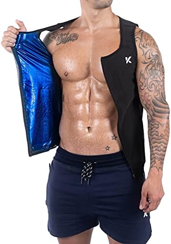 Kewlioo Men’s Heat Trapping Zipper Sweat Enhancing Vest