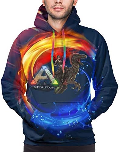 Ark-Survival-Evolved Game Logo Mens Hoodie Merch Clothes Long Sleeve Custom 3D Printed Sweatshirt Jacket for Men