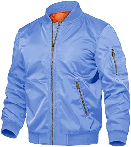 TACVASEN Men’s Jackets-Windproof Bomber Jacket Full Zip Winter Warm Padded Coats Outwear