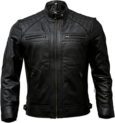CEKET OUTWEARS Lambskin Leather Biker Jackets for Men – Vintage, Cafe Racer and Classic Biker Style Jacket