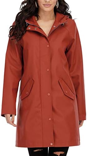 Fahsyee Raincoat Women, Rain Jacket Waterproof Raincoat Hooded Windbreaker Outdoor Long Active