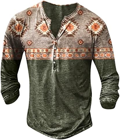 Men’s Long Sleeve Graphic and Embroidered Fashion T-Shirt Spring and Autumn Long Sleeve Printed Pullover Top