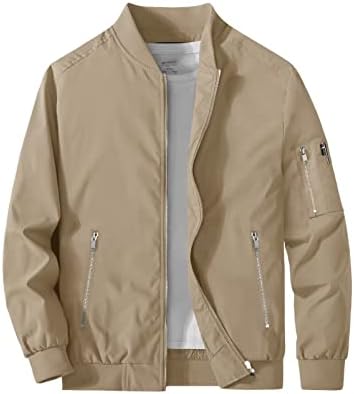 MAGCOMSEN Men’s Jackets Windbreaker Bomber Jackets Lightweight Casual Jacket Zip Up Coats with 3 Zipper Pockets