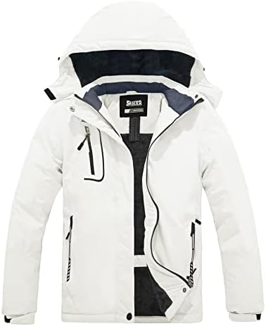 Skieer Women’s Ski Jacket Waterproof Windproof Snowboard Jacket Warm Hooded Winter Coat