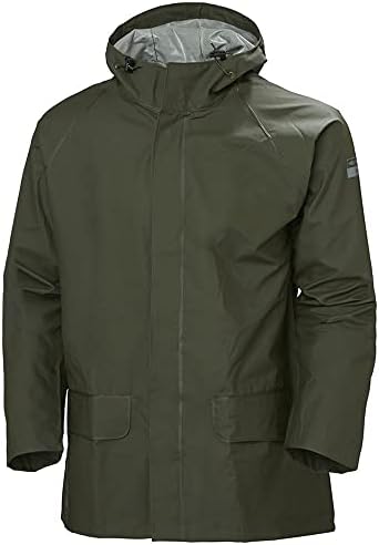 Helly-Hansen Workwear Mandal Adjustable Waterproof Jackets for Men – Heavy Duty Comfortable PVC-Coated Protective Rain Coat