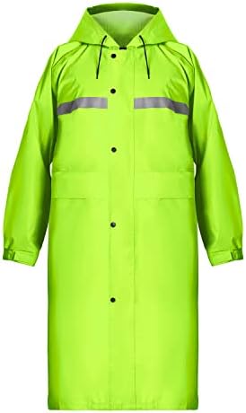 Coralrain Long Hooded Raincoat Safety Waterproof Emergency Rain Jacket Poncho for Men Women Adults