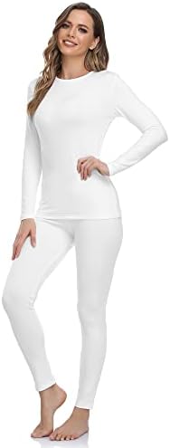WEERTI Thermal Underwear for Women Long Johns Women with Fleece Lined Base Layer Women Cold Weather Pajamas Top Bottom