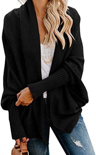 Mafulus Women’s Cardigan Sweaters Oversized Chunky Knit Kimono Slouchy Wrap Batwing Open Front Outwear Coat