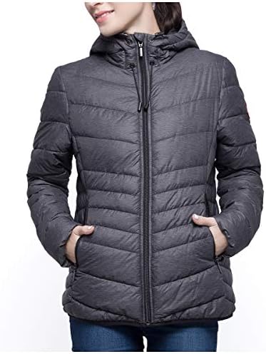 Rokka&Rolla Women’s Lightweight Puffer Jacket Water-Resistant Hooded Winter Coat