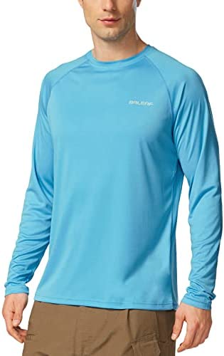 BALEAF Men’s Sun Protection Shirts UV SPF UPF 50+ Long Sleeve Rash Guard Fishing Running Quick Dry Lightweight