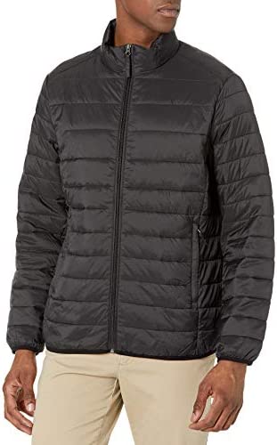 Amazon Essentials Men’s Packable Lightweight Water-Resistant Puffer Jacket (Available in Big & Tall)