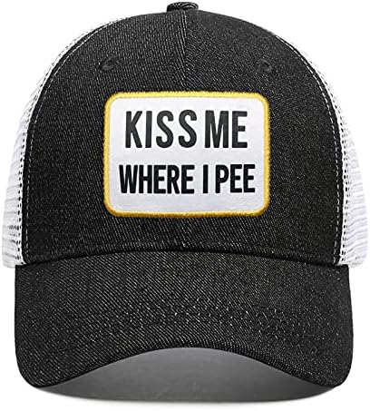 LGBTQ Rainbow Show Me The Butthole Trucker Hat for Men Women Flat Bill Cap