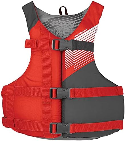 Stohlquist Fit Unisex Adult Life Jacket PFD – Coast Guard Approved, Easily Adjustable for Full Mobility, Lightweight, PVC Free | Universal and Oversize
