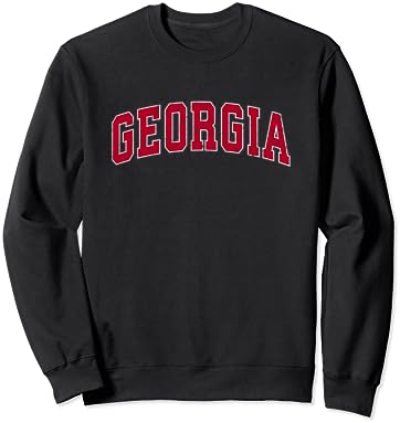 Georgia GA Vintage Sports Design Red Design Sweatshirt