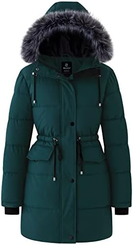 Wantdo Women’s Recycled Long Puffer Jackets Warm Winter Coats Winter Jacket Padded Parka