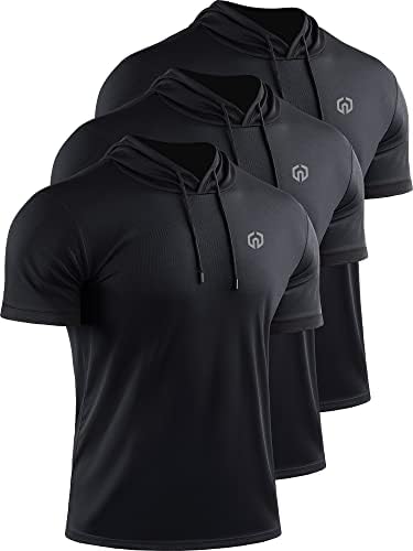 NELEUS Men’s Dry Fit Performance Athletic Shirt with Hoods