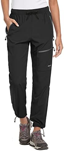 BALEAF Women’s Hiking Pants Quick Dry Lightweight Water Resistant Elastic Waist Cargo Pants for All Seasons