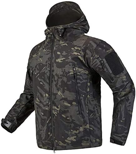 CARWORNIC Men’s Tactical Outdoor Hunting Jacket Waterproof Softshell Fleece Camouflage Jackets