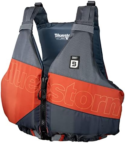 BLUESTORM Drift Kayak Life Jacket (PFD) | Fully Adjustable | Universal Sized | US Coast Guard Approved | for Kayaking, Paddling, SUP, Fishing and More