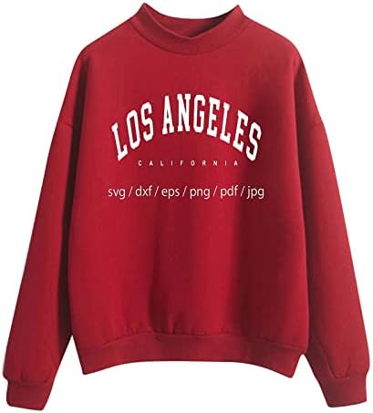 Hugncmy Sweatshirts For Women Fall Winter Plus Size Loose Casual Crewneck Long Sleeve Letter Printed Pullover Top