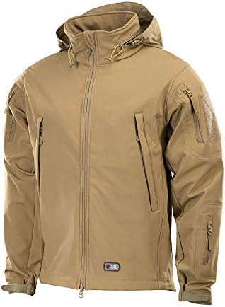 M-Tac Hooded Tactical Jacket Fleece Lined – Water Resistant Softshell Jacket Men
