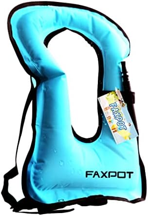 Faxpot Snorkel Vest, Adults Portable Kayaking Buoyancy Inflatable Swim Vest Jackets