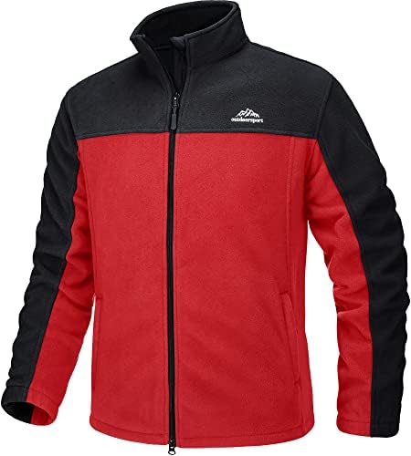 TACVASEN Men’s Fleece Jackets Windproof Outdoor Sports Casual Hiking Coat with Zipper Pocket Winter Fall