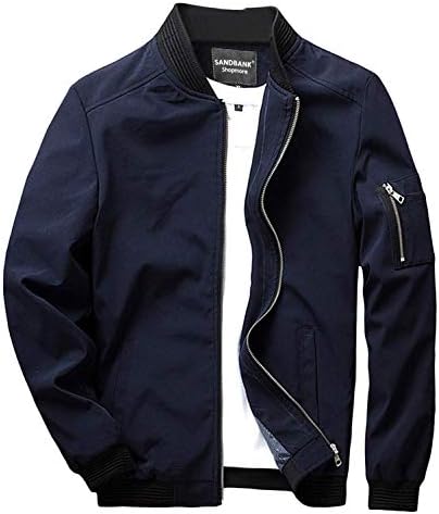 sandbank Men’s Slim Fit Lightweight Softshell Flight Bomber Jacket Coat