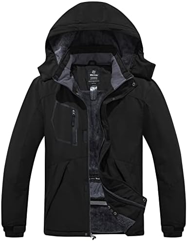 Wantdo Men’s Waterproof Ski Jacket Snowboarding Warm Coat Winter Snow Windbreaker Mountain Detachable Hooded Outerwear