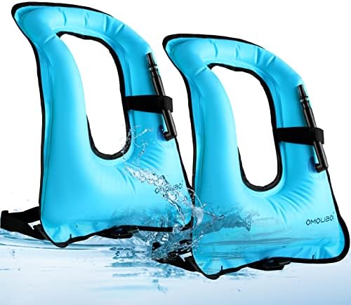 2 Pcs Safety Vest for Adults, Portable Swim Vest Jackets, Adjustable Kayaking Jackets Safety Vests for Swimming Surfing