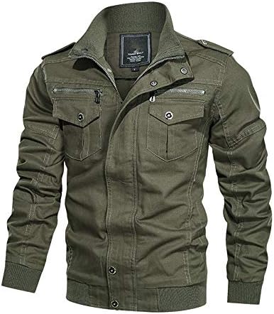 JMSUN Men Military Style Tough Guy Cotton Large Size Long Sleeve Jacket