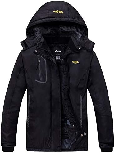 Wantdo Women’s Mountain Waterproof Ski Jacket Windproof Rain Jacket Winter Warm Hooded Coat