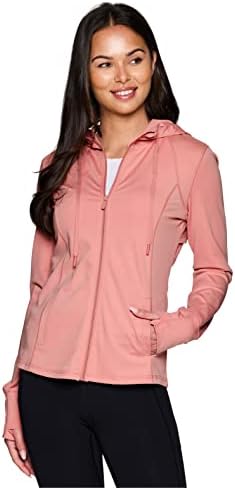 RBX Active Women’s Athletic Breathable Lightweight Zip Up Running Jacket with Pockets