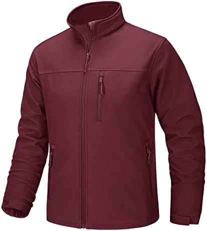 TACVASEN Men’s Tactical Jackets Softshell Fleece Lined Lightweight Coats with Pockets Water Resistant Outdoor Hiking