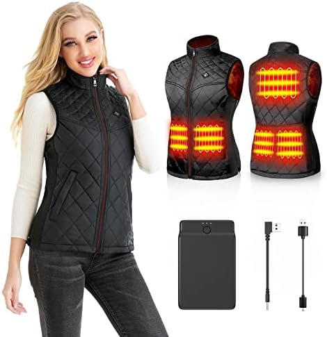 PETREL Heated Vest for Women with Battery Pack Electric Rechargeable Heated Coat