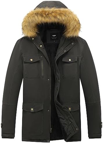 GGleaf Men’s Winter coats Removable Hooded Warm Parka Jackets