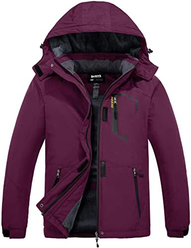 Skieer Women’s Waterproof Ski Jacket Warm Winter Coat Fleece Snowboarding Coat