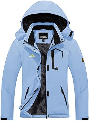 BIYLACLESEN Women’s Ski Jacket Warm Fleece Lined Winter Coats Water Resistant Snow Jackets Parka with Multi Pockets