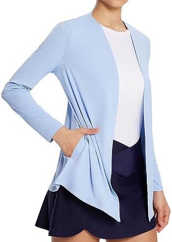 BALEAF Women’s Lightweight Cardigan with Pockets Long Sleeve Shirts Open Front Casual Loose Jackets Soft Drape