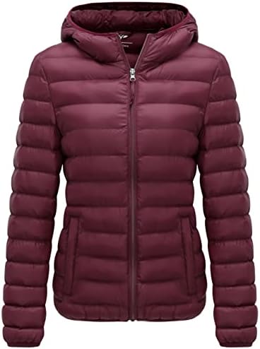 GGleaf Women’s Hooded Packable Ultra Light Coat Warm Short Puffer Jacket