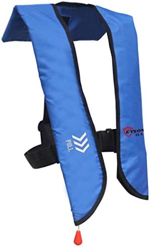 Eyson® Inflatable Life Jacket Life Vest Basic Automatic/Manual (639 Blue Auto)