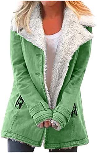 ZEFOTIM Winter Coats for Women Casual Fleece Jacket Warm Soft Outdoor Sherpa Lined Thick Coat Outwear with Pockets