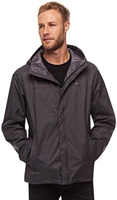 Tommy Hilfiger Men’s Waterproof Breathable Hooded Jacket Raincoat