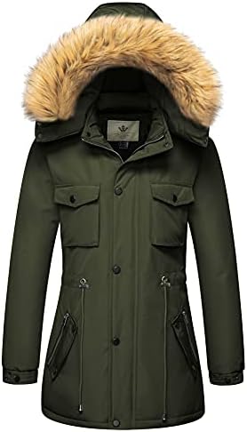WenVen Women’s Winter Waterproof Warm Parka Jacket with Detachable Fur Hood
